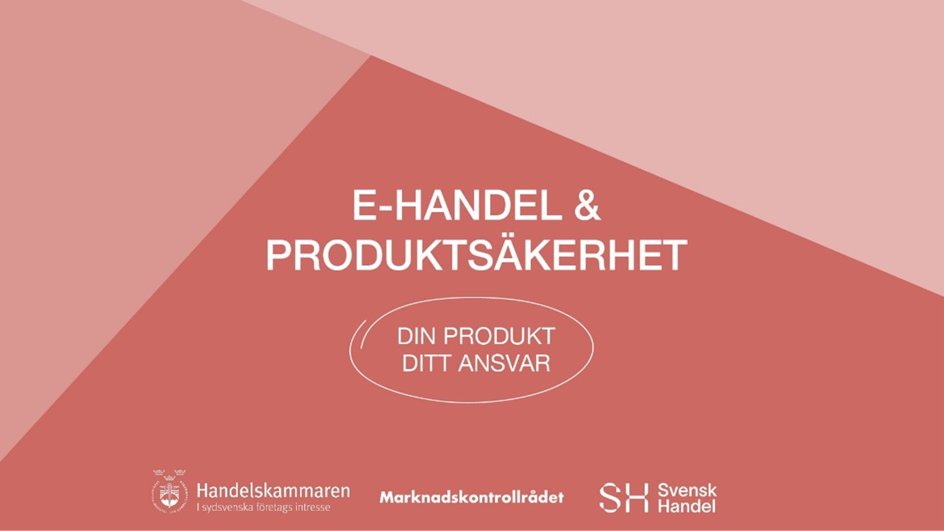 Presentationsbild av eventet E-handel och produktsäkerhet den 4 oktober 2024